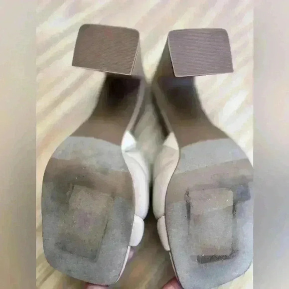 Open Edit Sheena Sandal Chunky Heel Square Toe Taupe Nude Size 8.5 - Picture 4 of 4